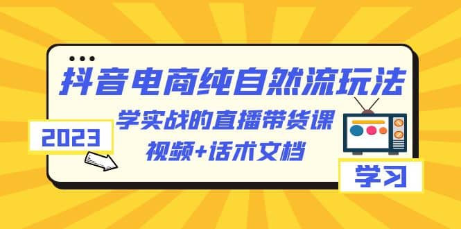 2023抖音电商·纯自然流玩法：学实战的直播带货课，视频 话术文档