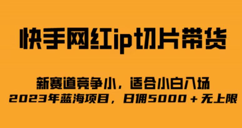 快手网红ip切片新赛道，竞争小事，适合小白 2023蓝海项目